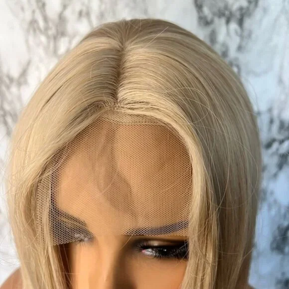 26 Inch Wavy Blonde wig Front Closure Lace for daily use